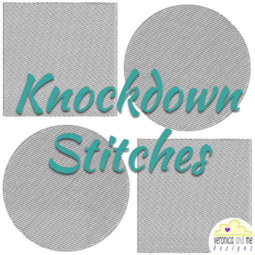 knockdown stitches to hold fabric pile down